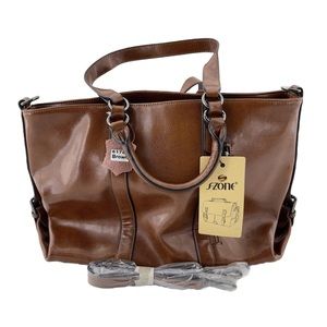 S-Zone Genuine Leather Work Tote Shoulder Handbag